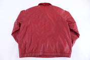 Vintage Preston & York Red Full Zip Leather Jacket