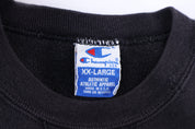 90's Champion Embroidered Logo Black Sweatshirt