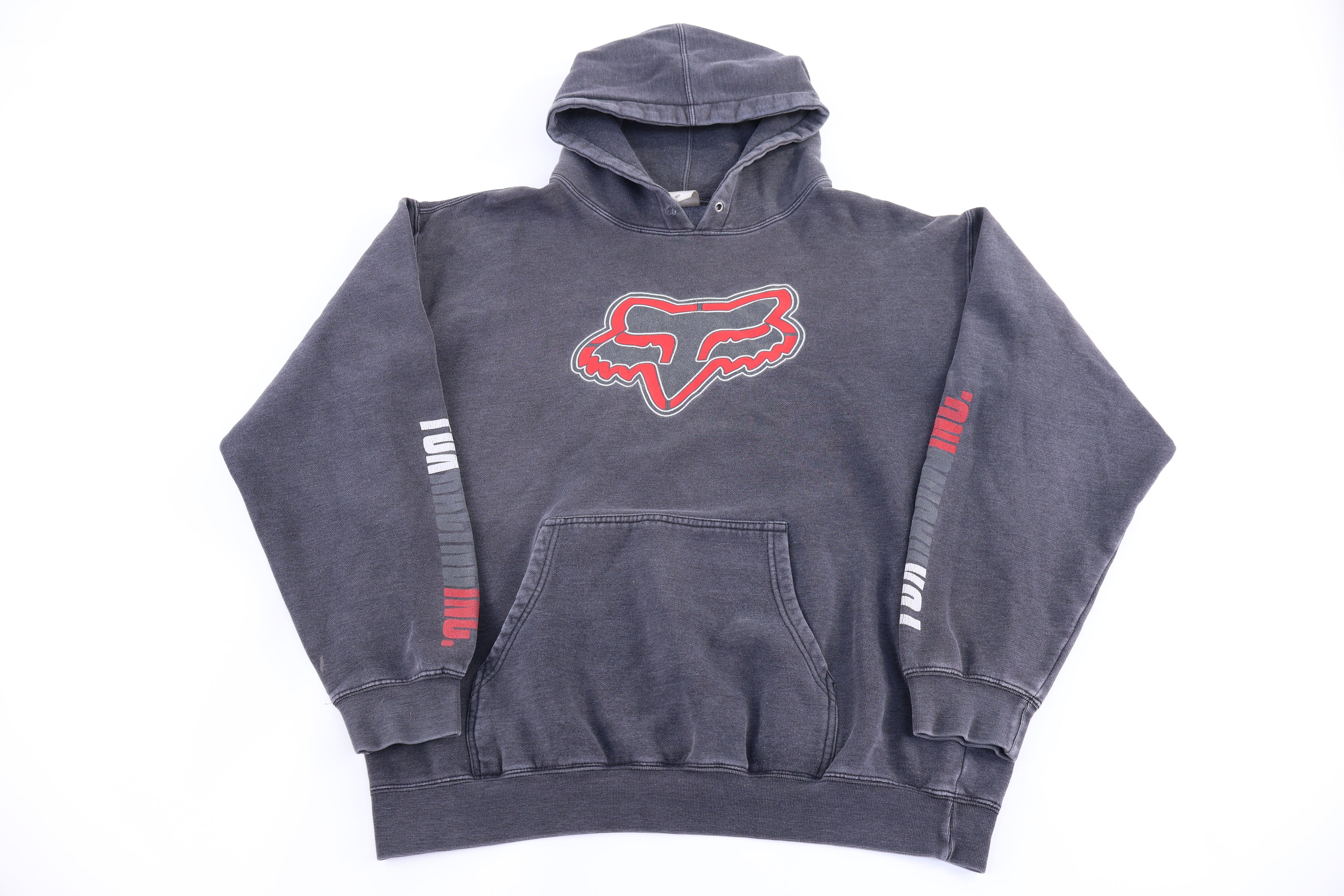 Vintage Fox Racing Grey Pullover Hoodie