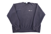 90's Champion Embroidered Logo Black Sweatshirt