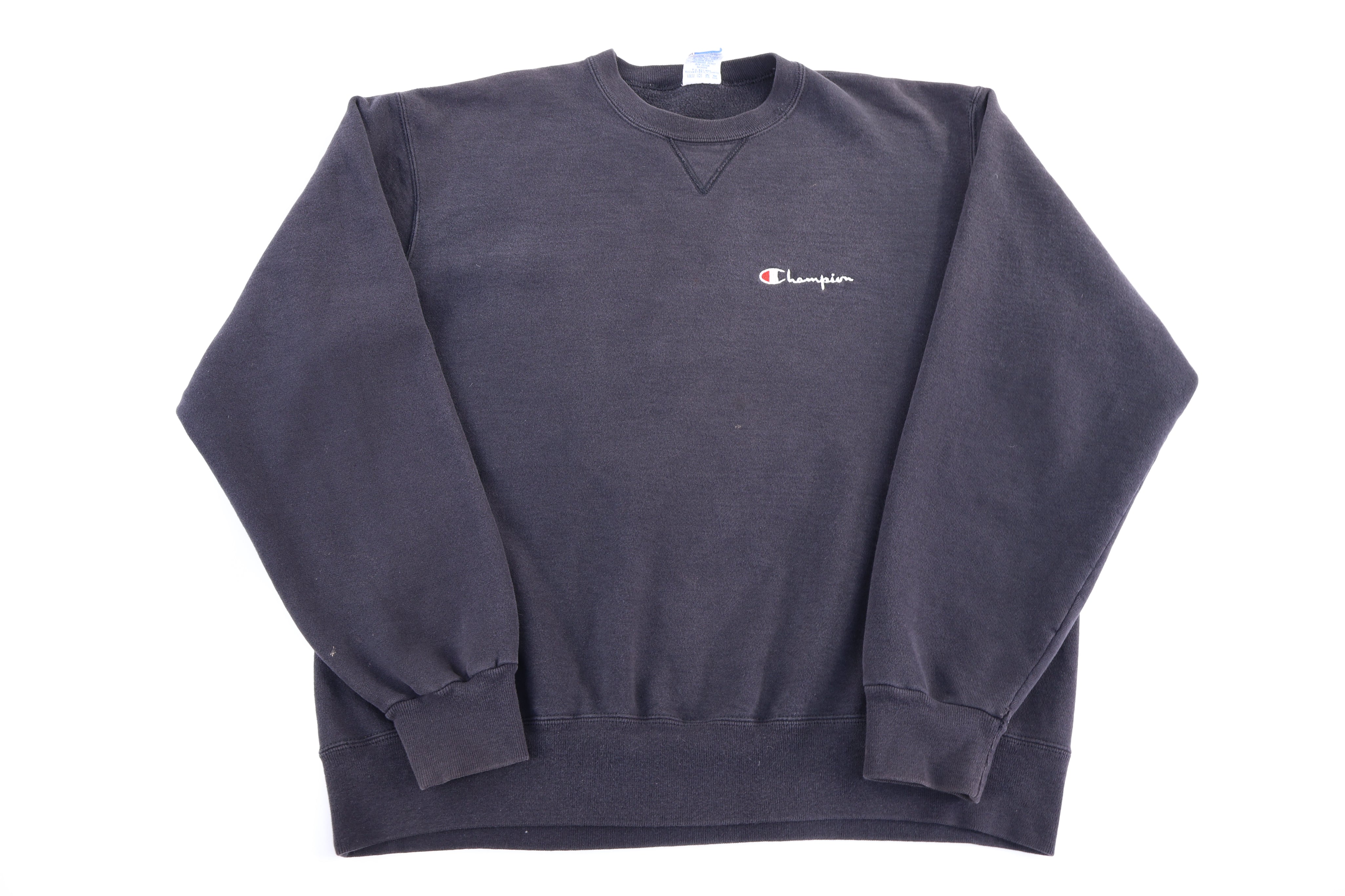 90's Champion Embroidered Logo Black Sweatshirt