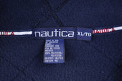 Nautica Embroidered Logo Blue Quarter Zip Pullover