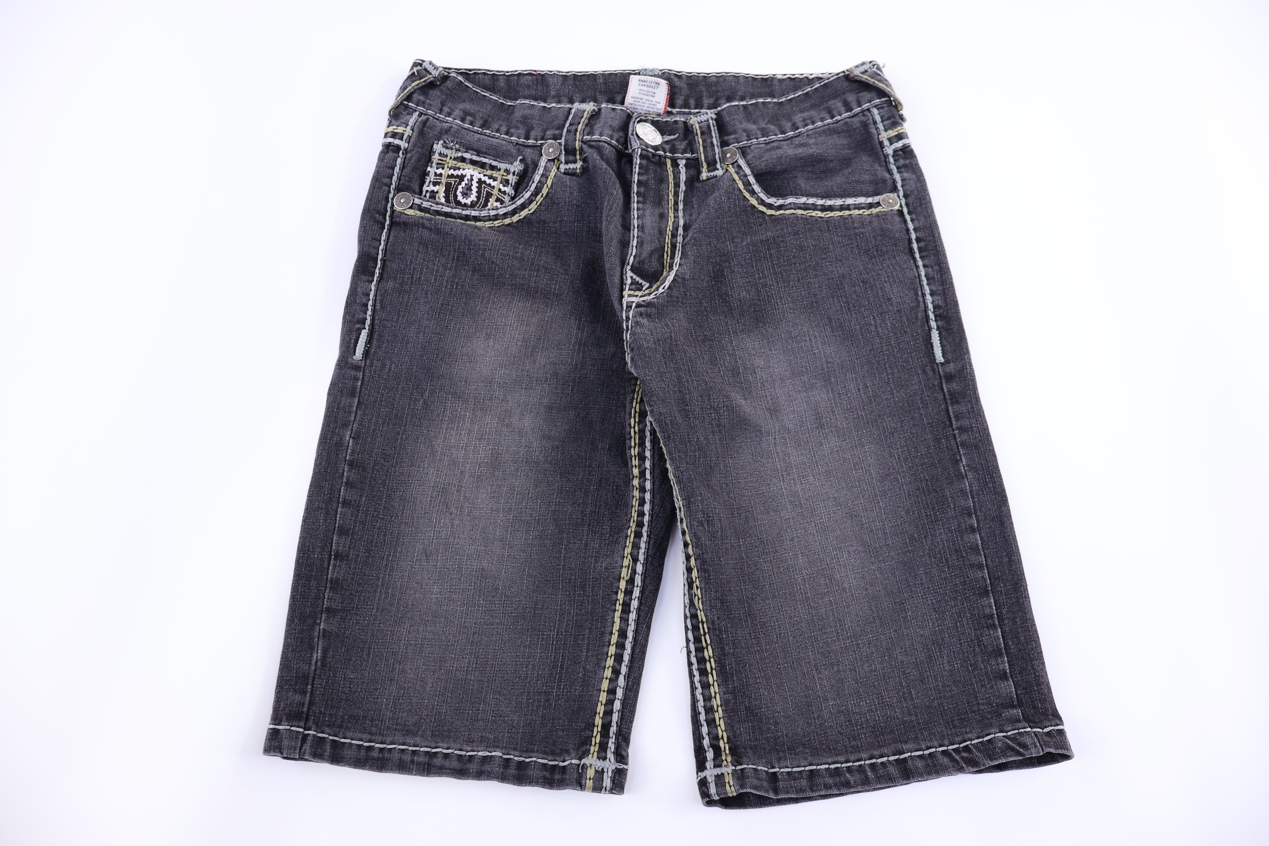 True Religion Dark Wash Denim Shorts