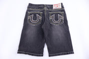 True Religion Dark Wash Denim Shorts