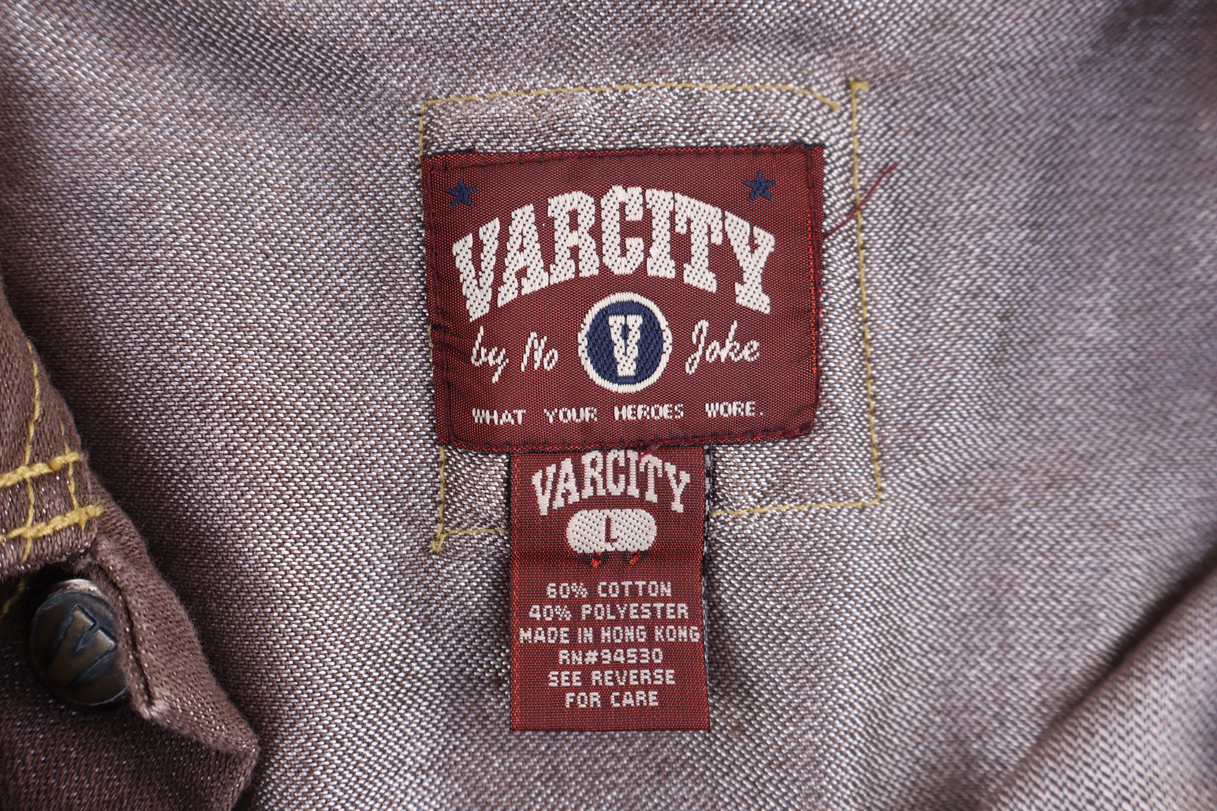 Vintage Varcity Brown Lightweight Jacket