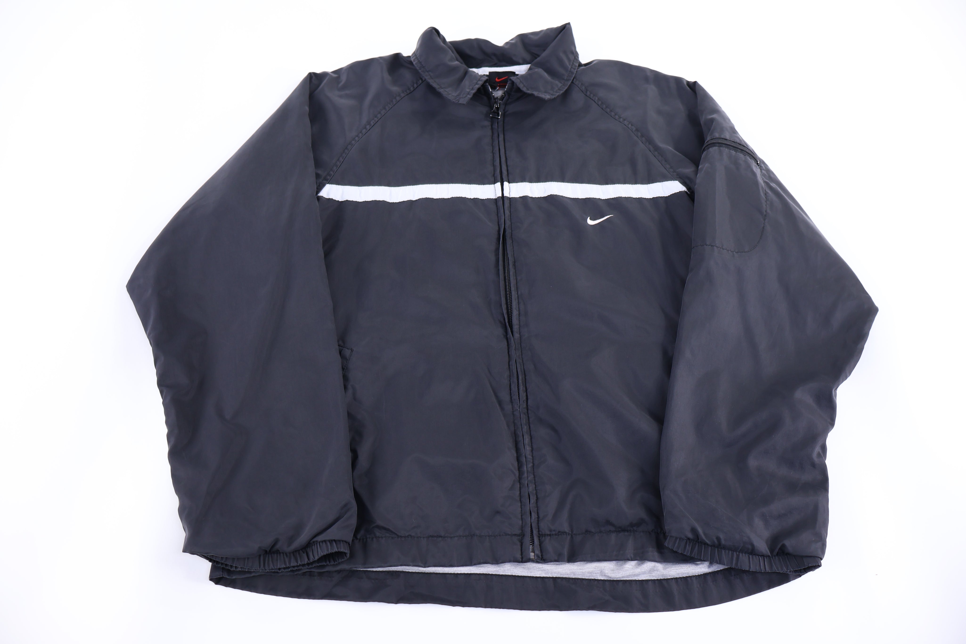 Nike Embroidered Logo Black & White Full Zip Jacket