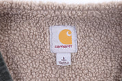 Carhartt Logo Patch Green Sherpa Lined Full Zip Vest