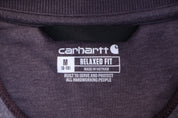 Women's Carhartt Logo Patch Purple Quarter Zip Sweatshirt