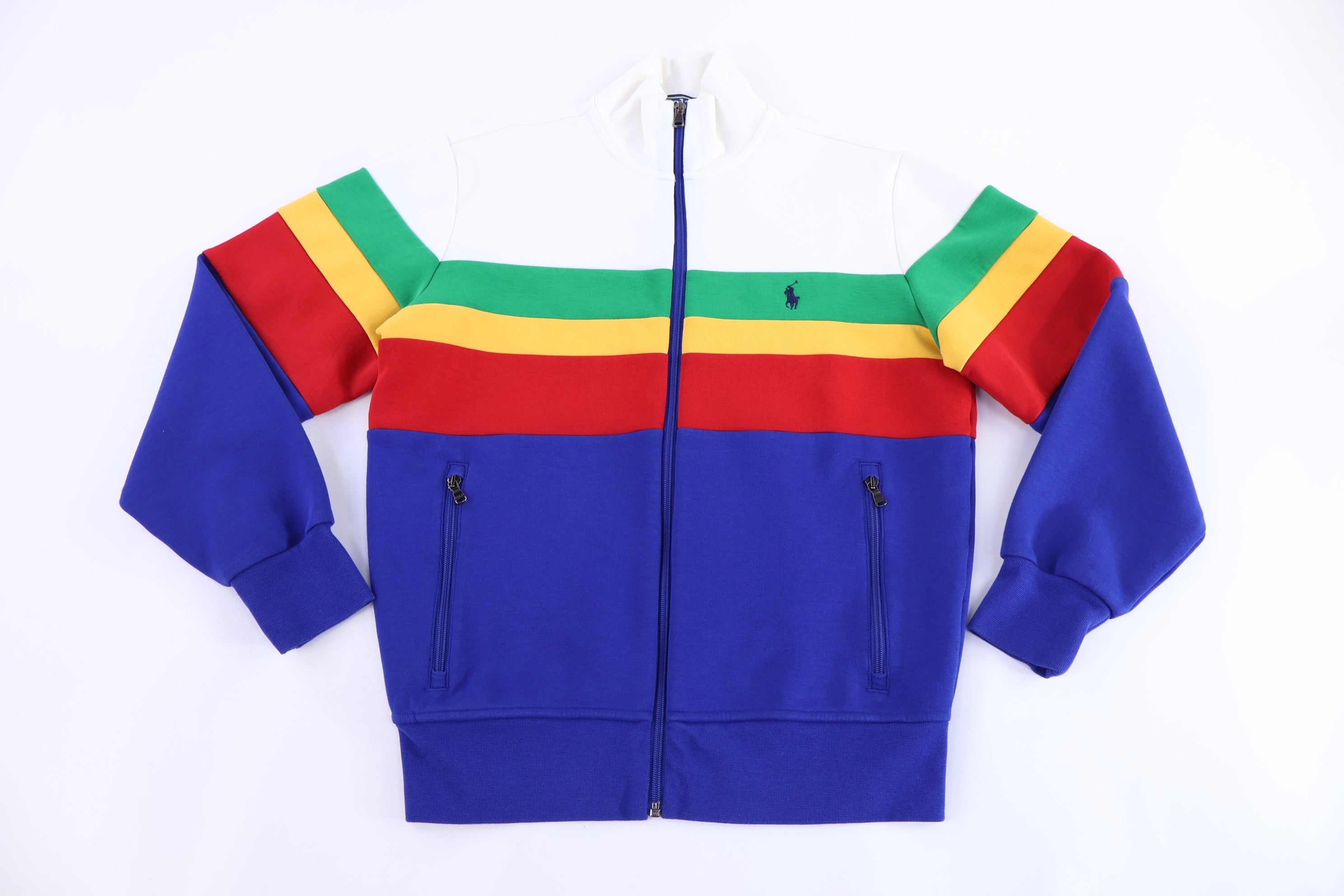 Polo by Ralph Lauren Embroidered Logo Multicolor Full Zip Jacket