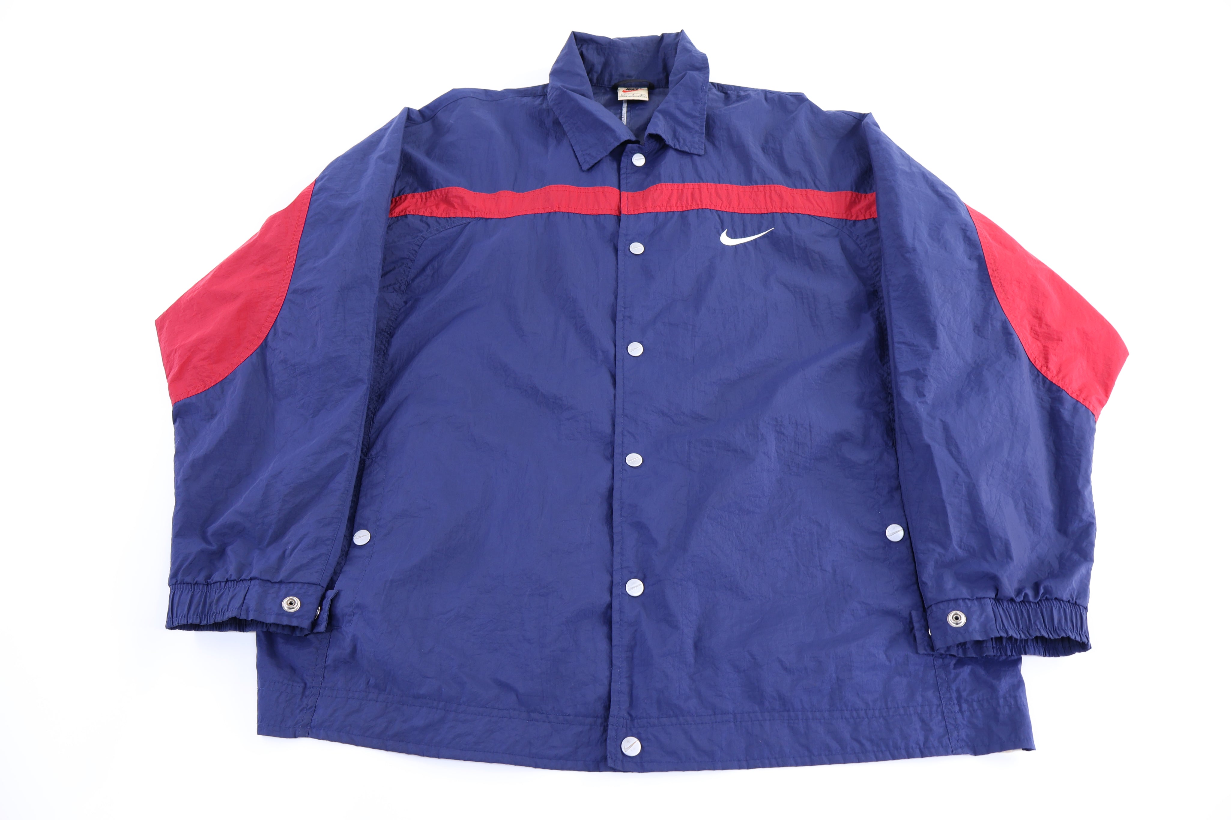 90's Nike Embroidered Logo Full Snap Jacket