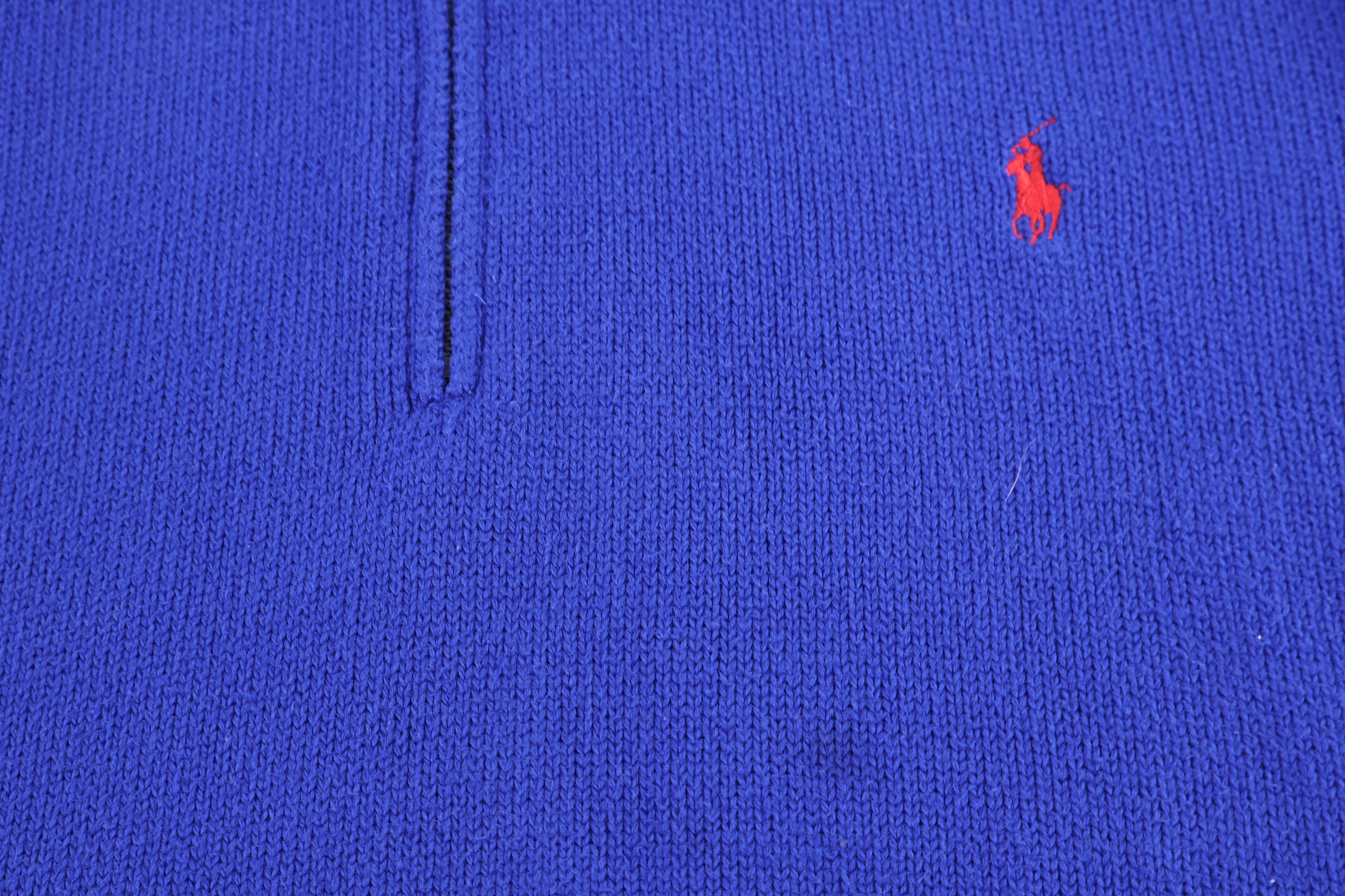 Polo by Ralph Lauren Embroidered Logo Quarter Zip Sweater