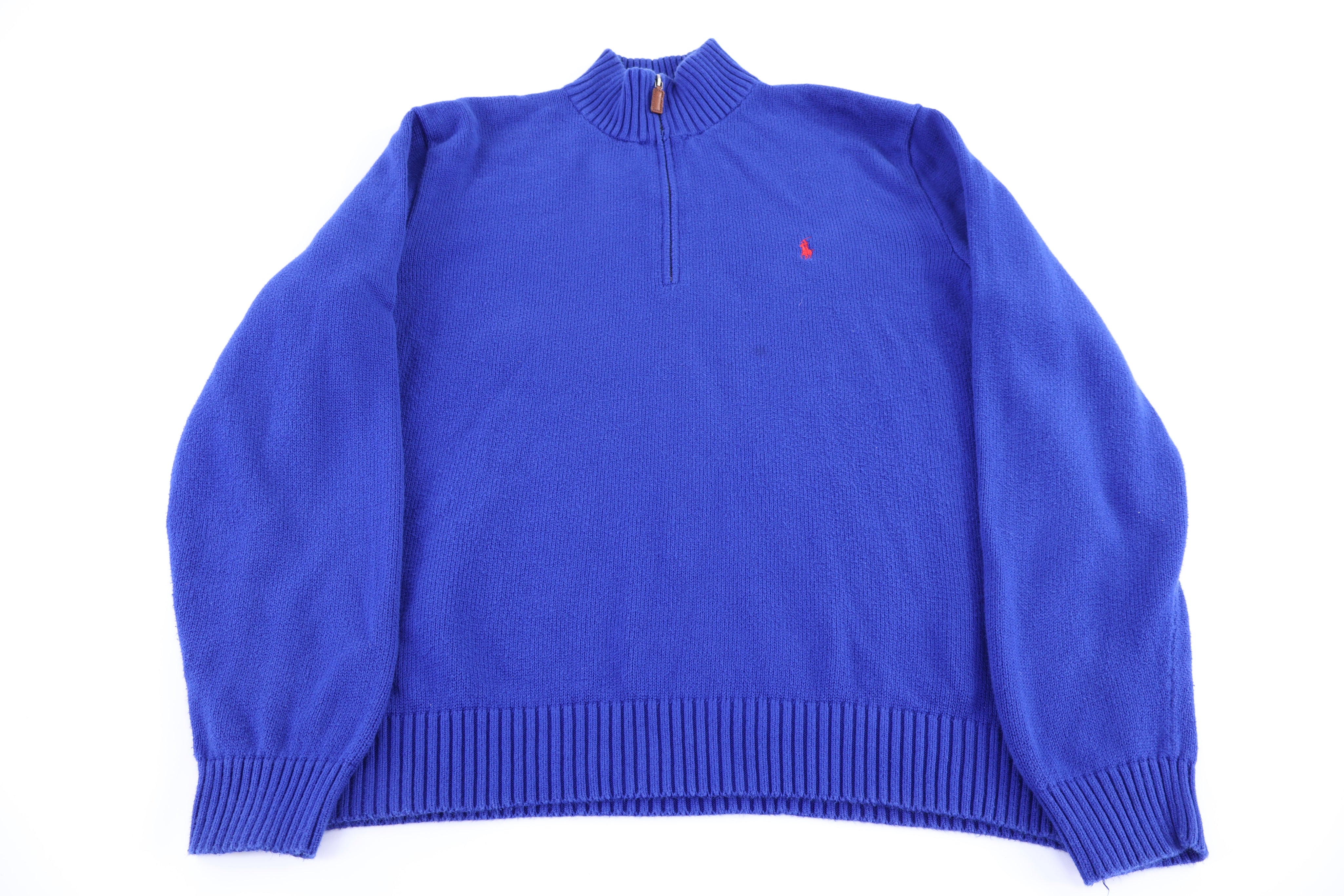 Polo by Ralph Lauren Embroidered Logo Quarter Zip Sweater