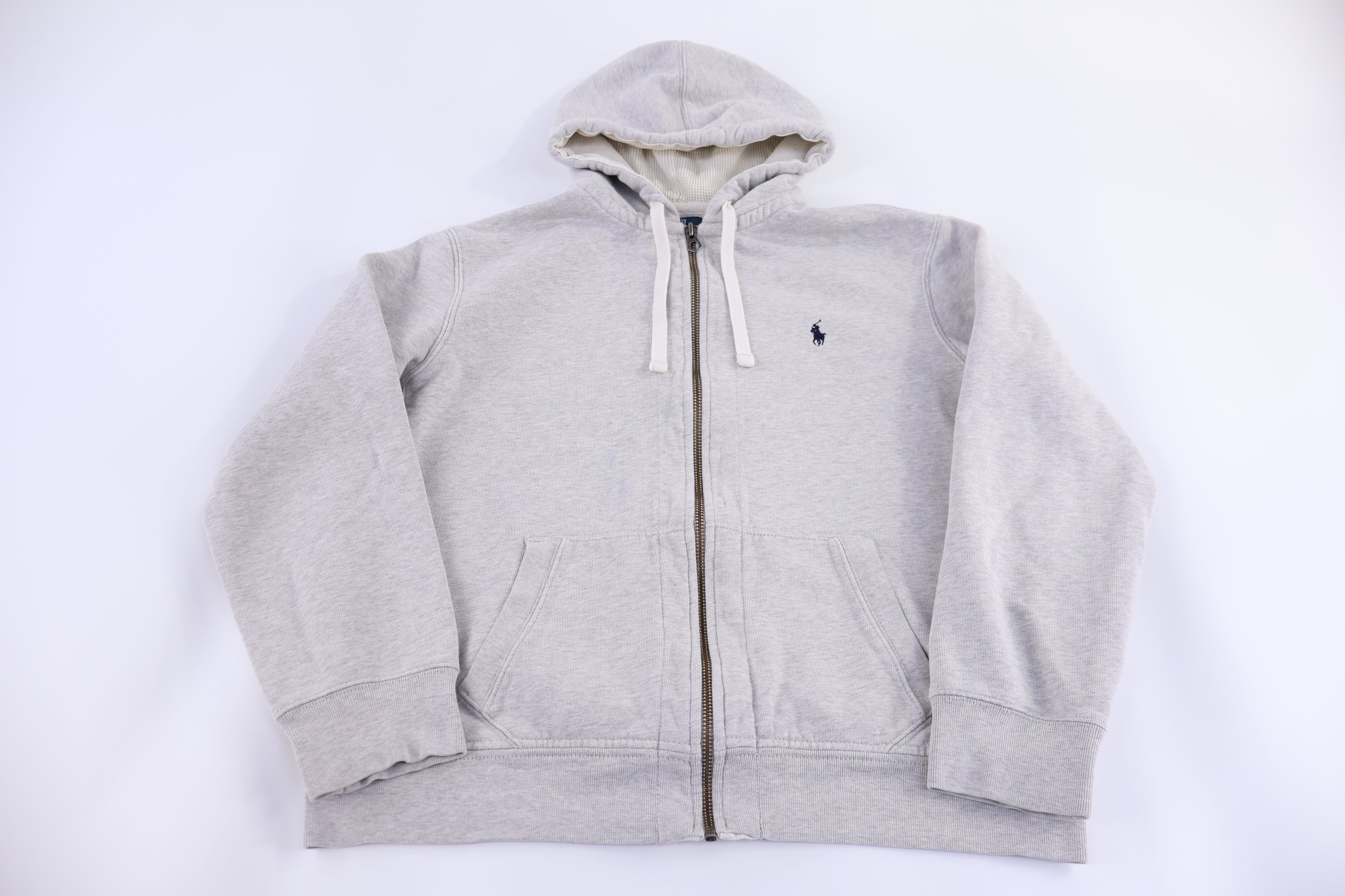 Polo by Ralph Lauren Embroidered Logo Grey Full Zip Hoodie
