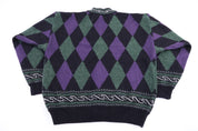 90's Bach Rach Multipatterned Knit Cardigan Sweater