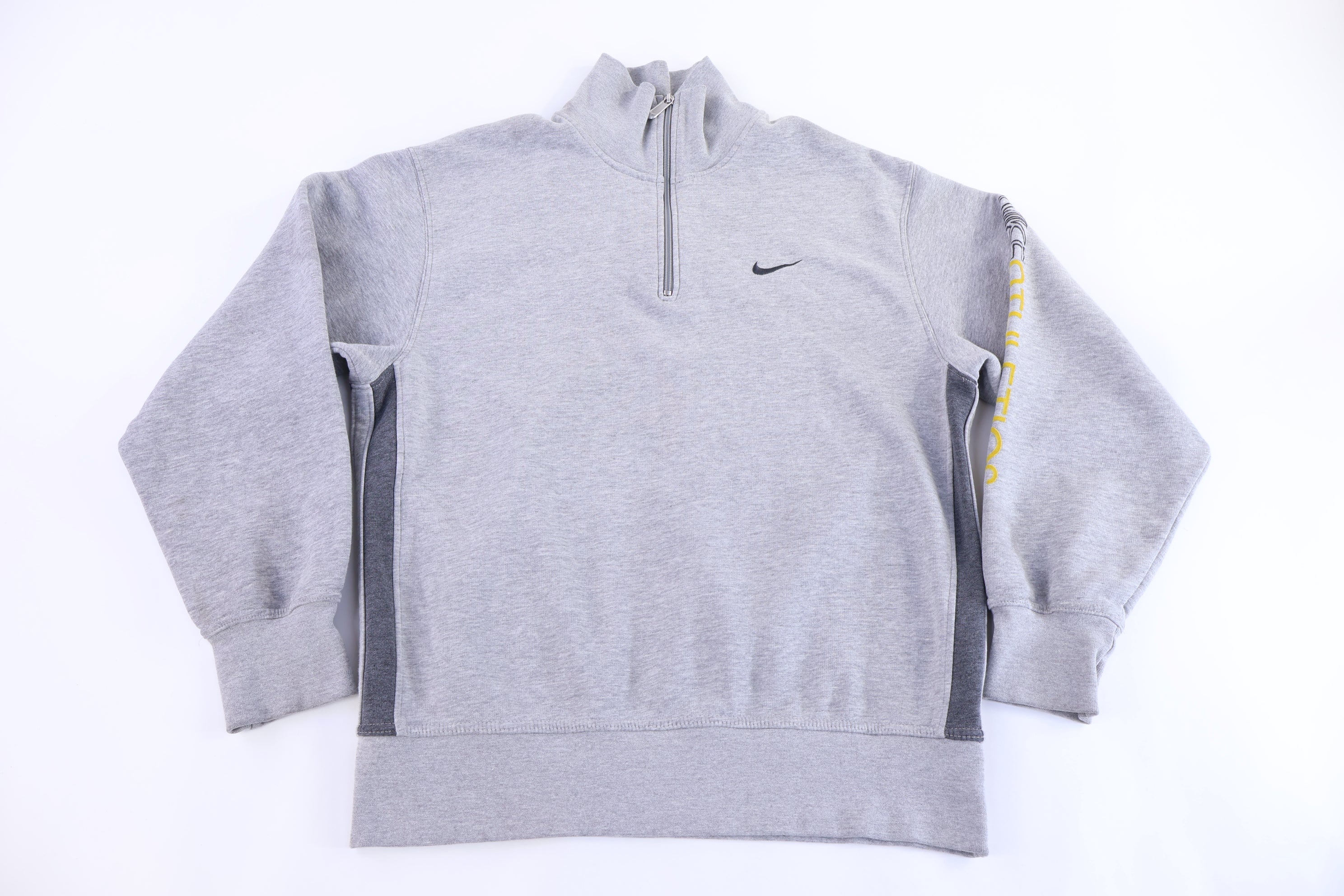 Vintage Nike Embroidered Logo Grey Quarter Zip Pullover