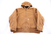 Women's Carhartt Logo Patch Tan Full Zip Jacket