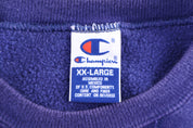 Vintage Champion Embroidered Logo Purple Sweatshirt