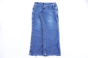 Carhartt Logo Patch Blue Denim Pants