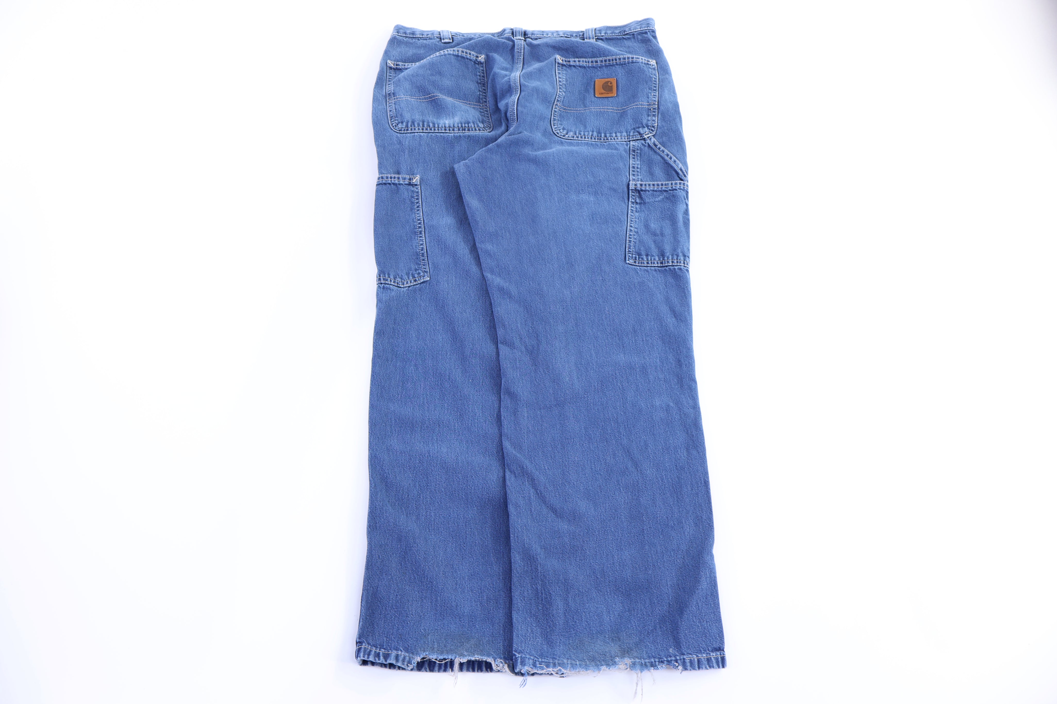 Carhartt Logo Patch Blue Denim Pants