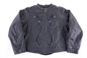 Women's Vintage First Classics Black Full Zip Leather Jacket