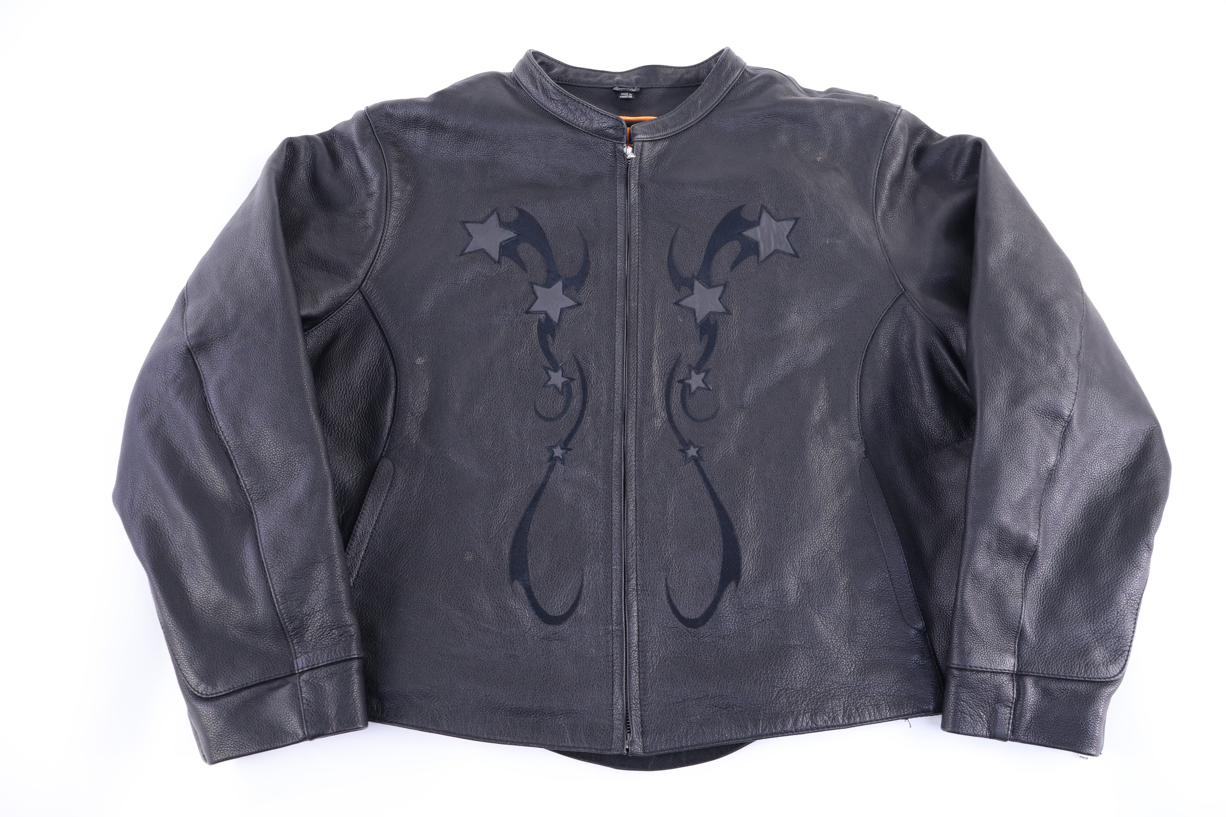 Women's Vintage First Classics Black Full Zip Leather Jacket