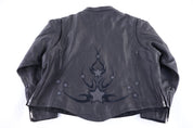 Women's Vintage First Classics Black Full Zip Leather Jacket