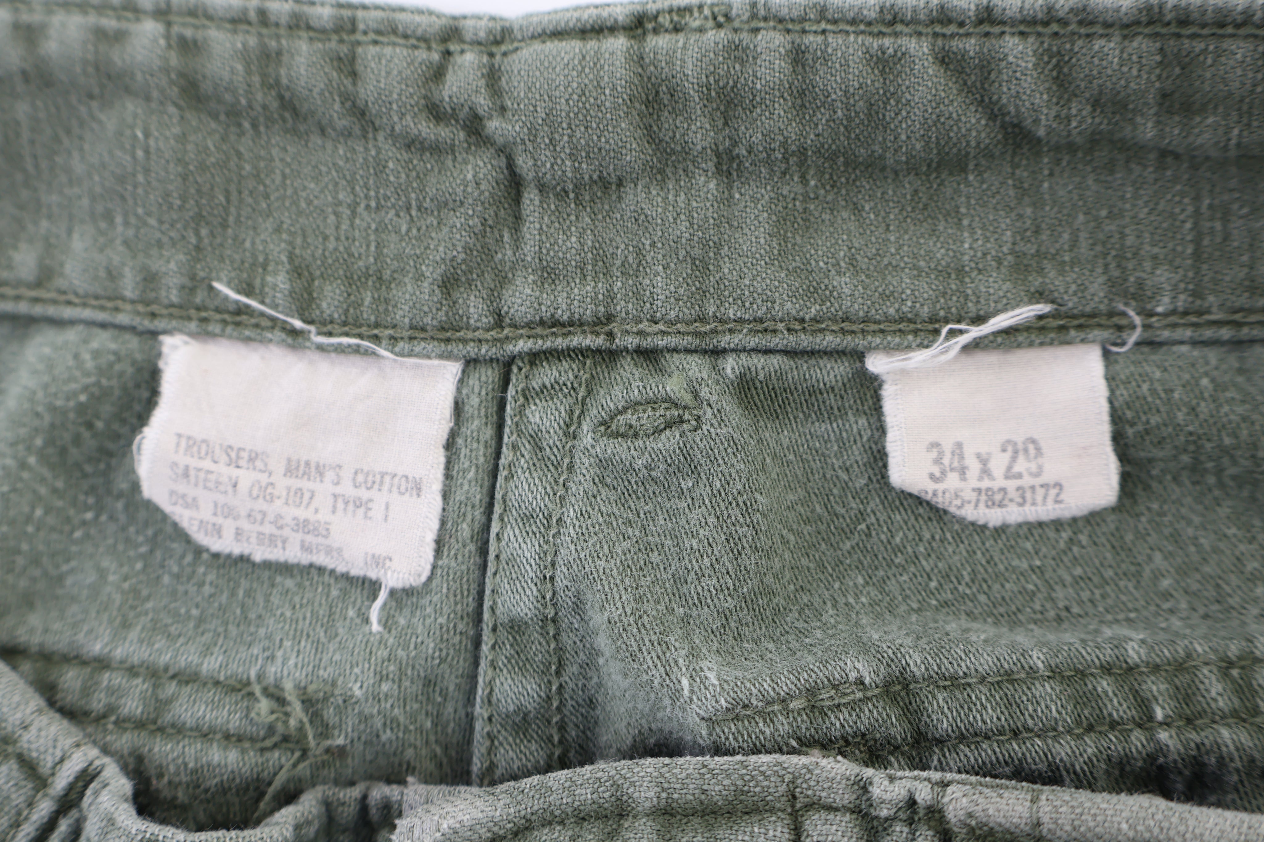 60's OG-107 Type 1 Green Military Pants