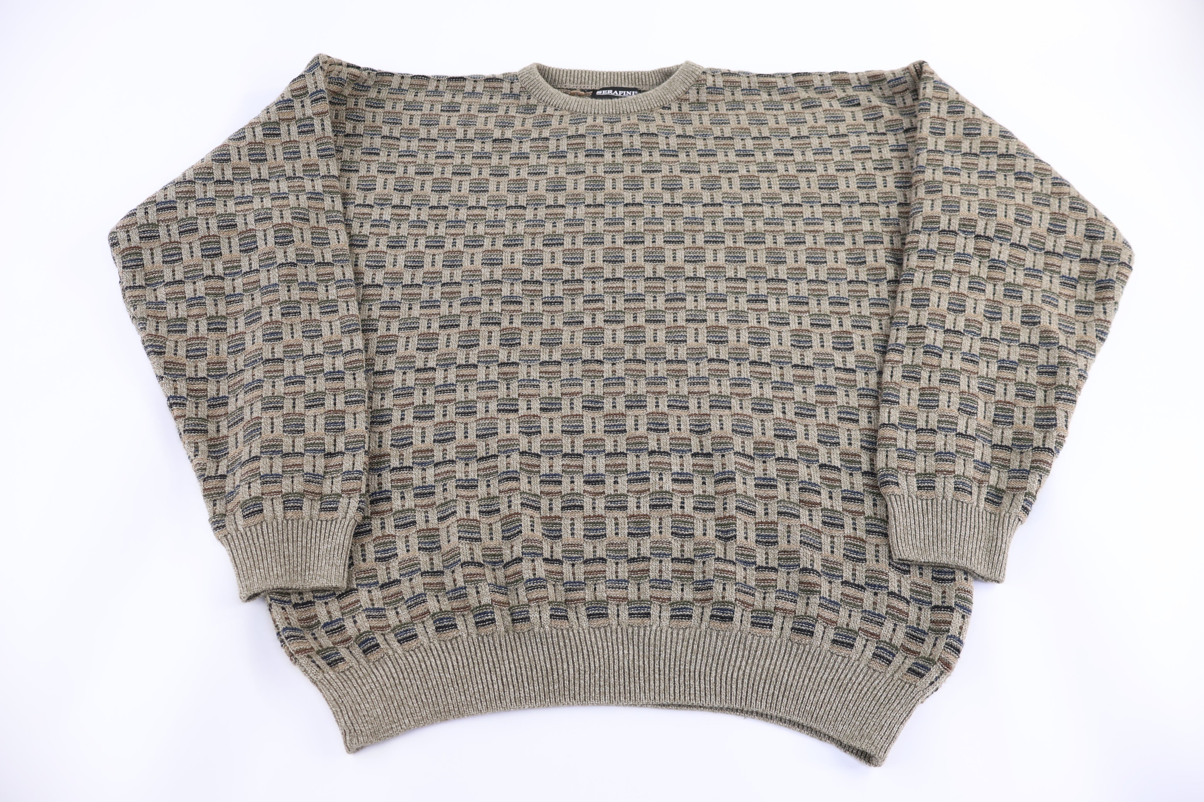 90's Serafini Multipattern Knit Sweater