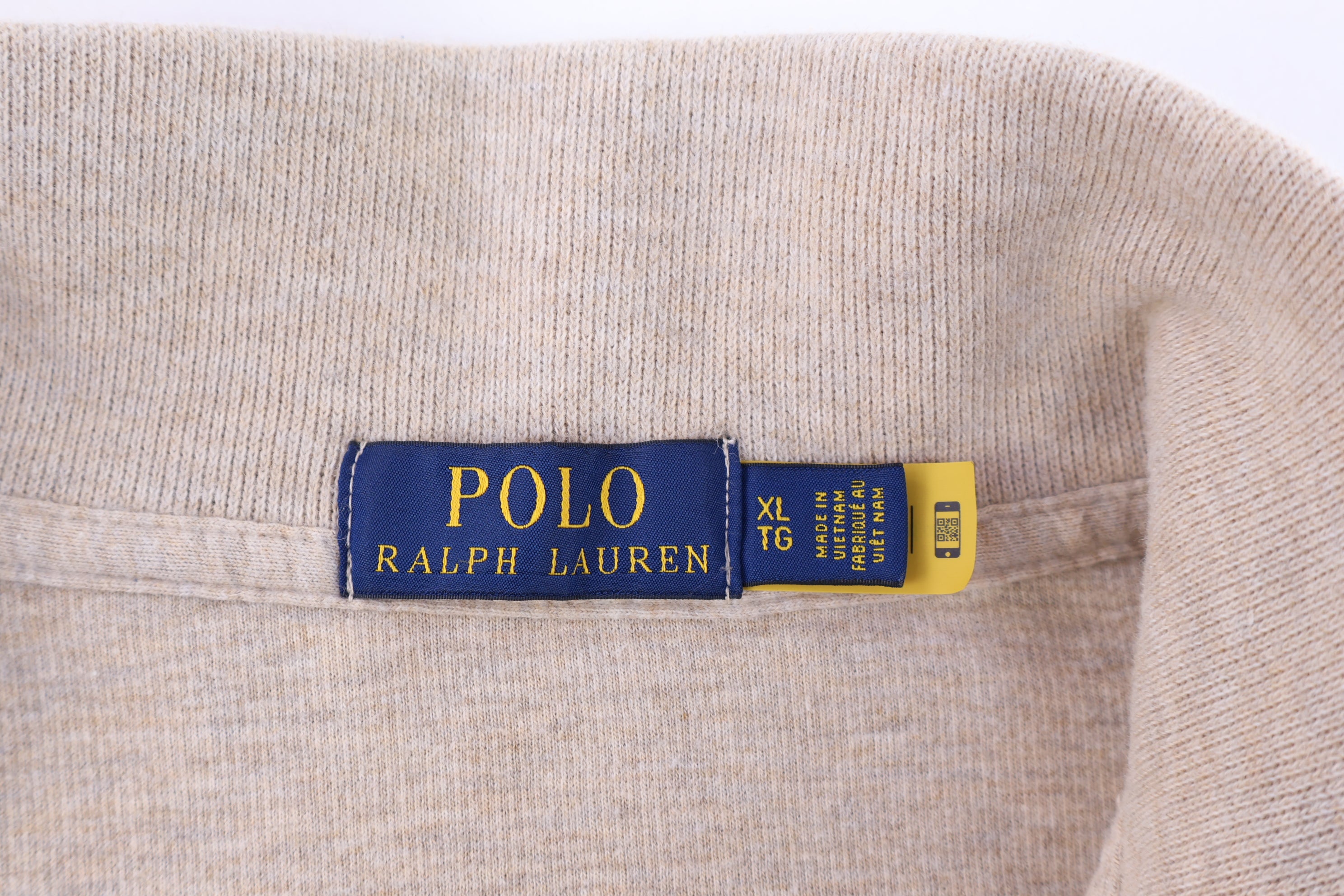 Polo Ralph Lauren Embroidered Logo Tan Embroidered Logo Quarter Zip Pullover