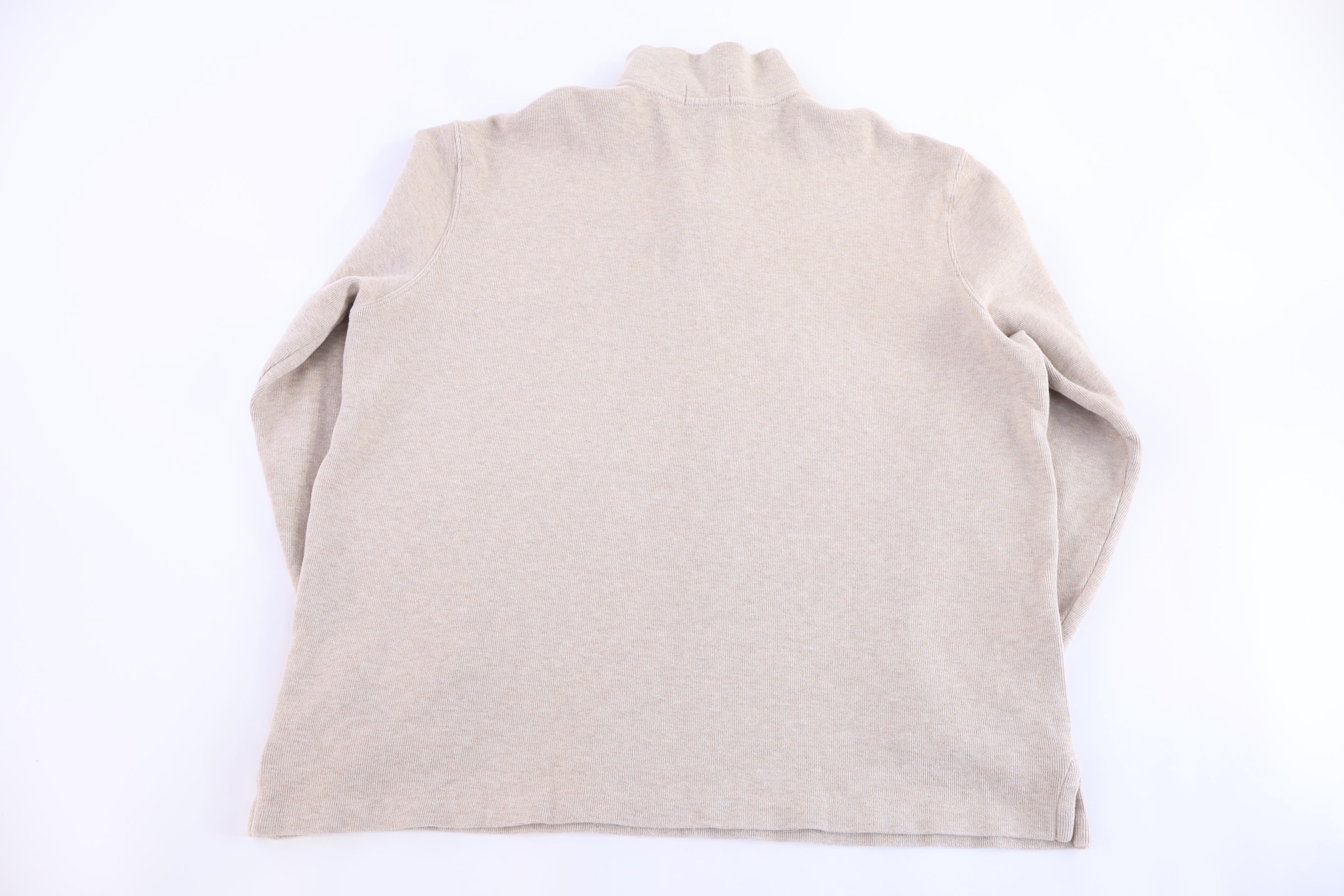 Polo Ralph Lauren Embroidered Logo Tan Embroidered Logo Quarter Zip Pullover