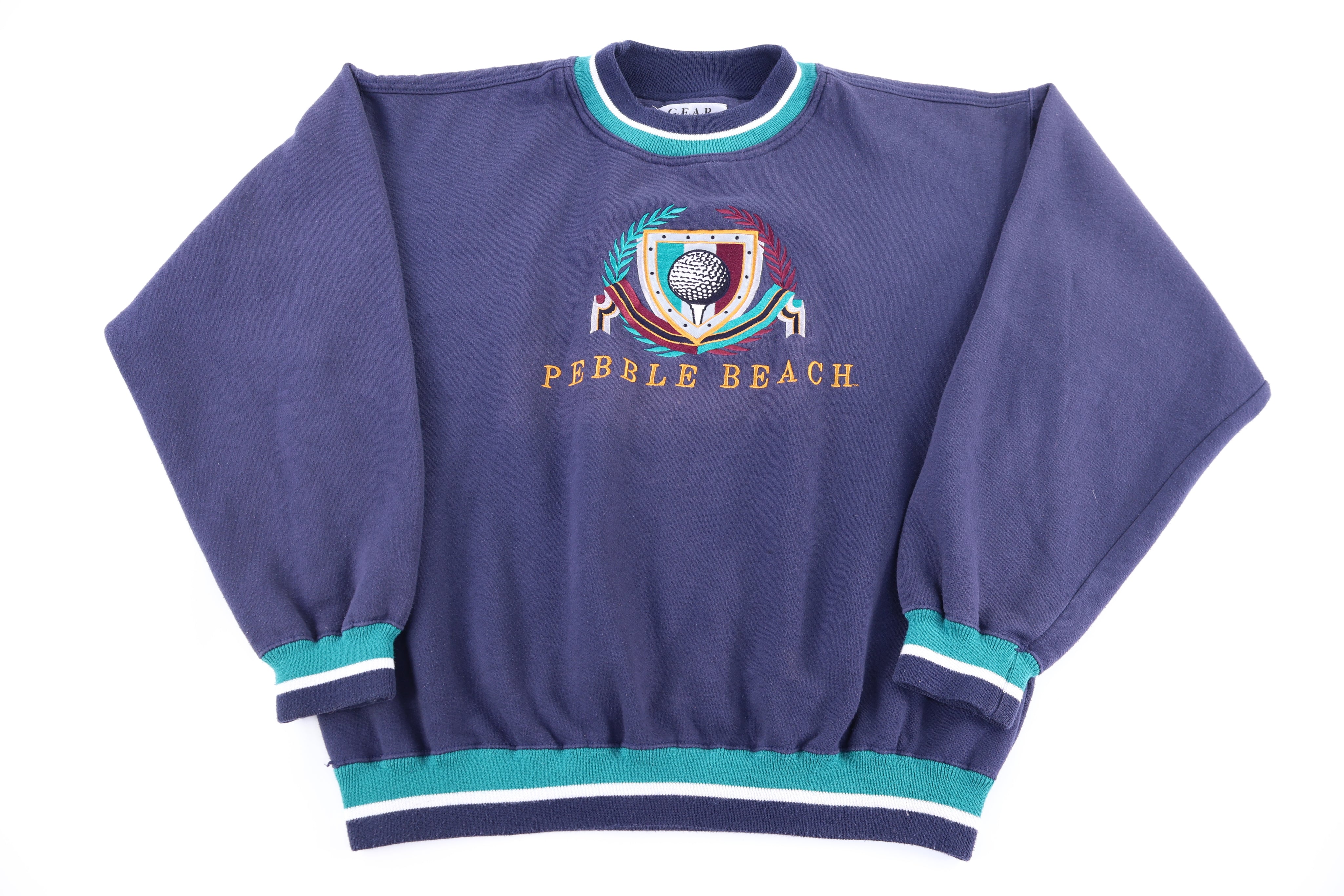 90's Pebble Beach Golf Embroidered Sweatshirt
