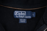 Polo by Ralph Lauren Embroidered Logo Black Quarter Zip Sweater