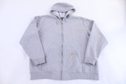 Carhartt Logo Patch Grey Full Zip Jacket