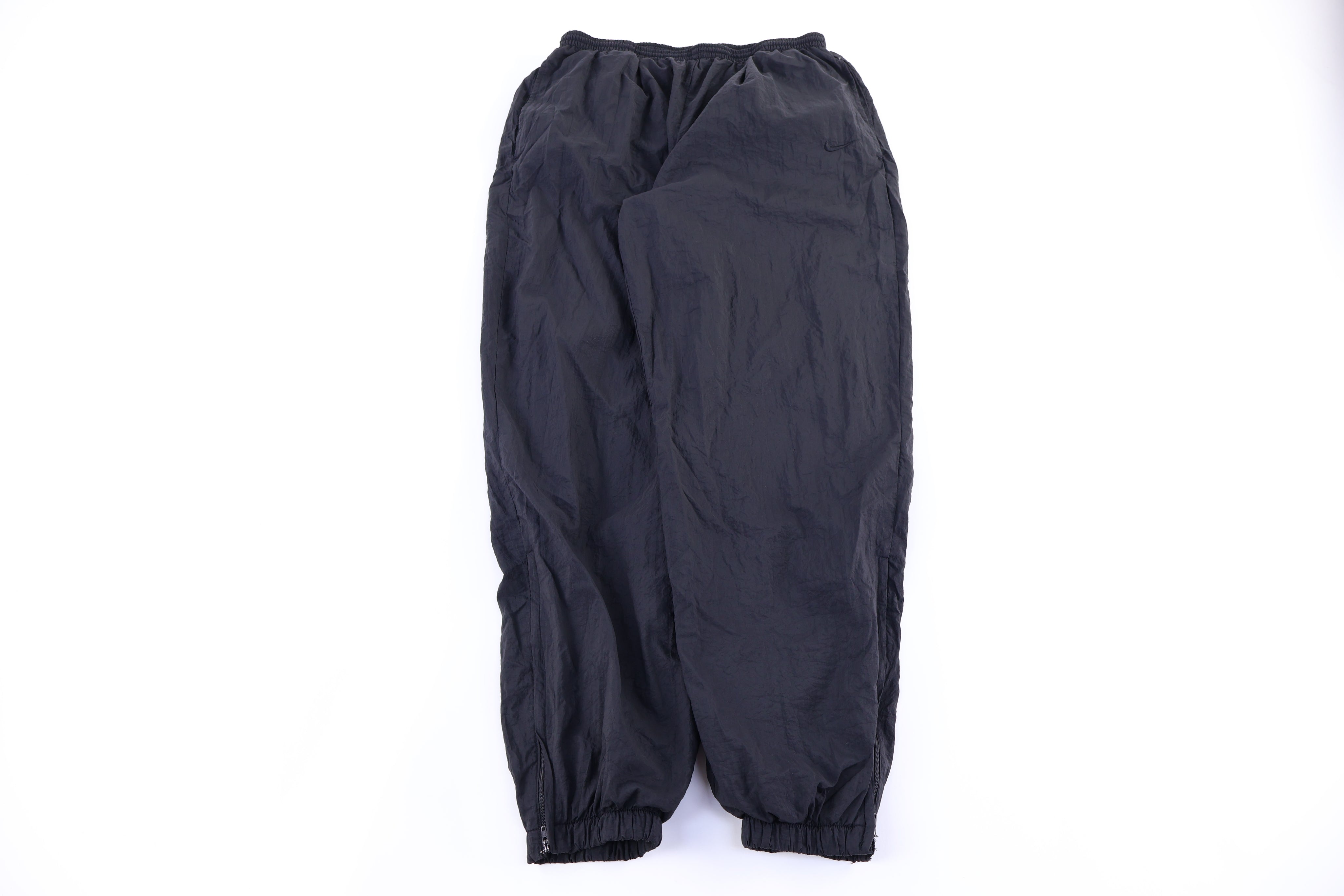 90's Nike Embroidered Logo Black Track Pants