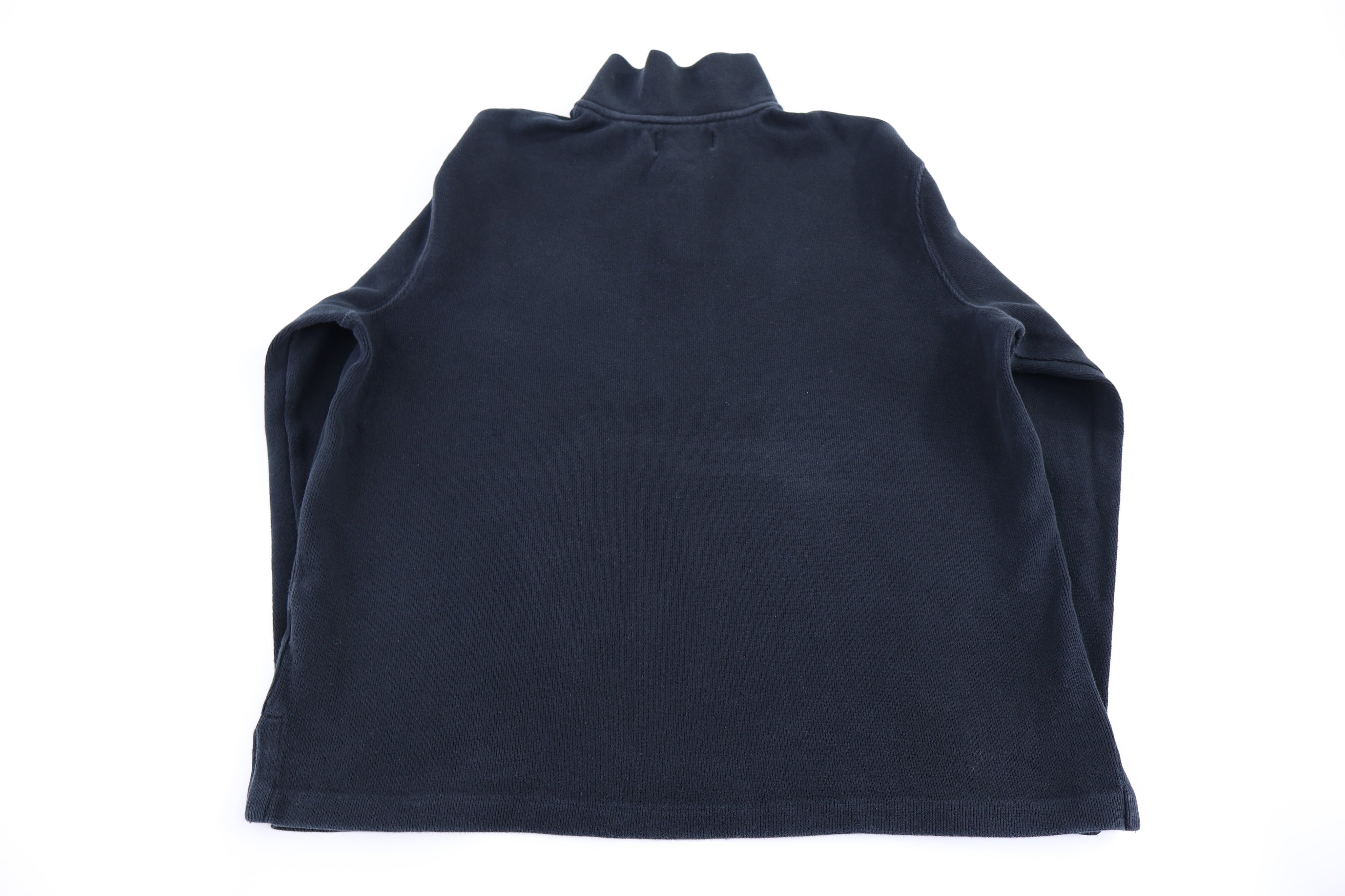 Polo by Ralph Lauren Embroidered Logo Black Quarter Zip Sweater