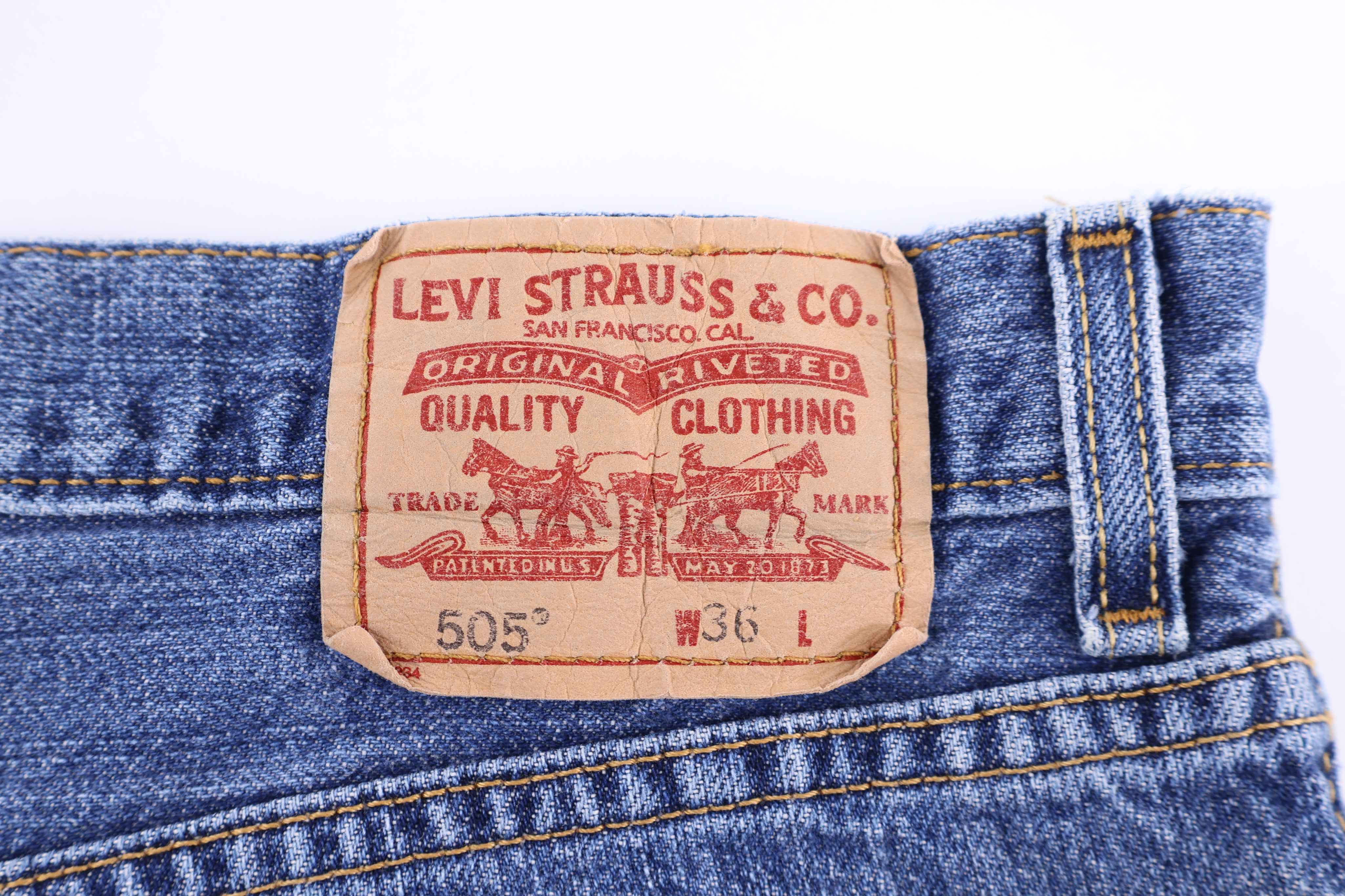 Levi's 505 Medium Wash Denim Shorts
