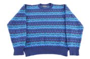 90's Red St. James Multicolor Knit Sweater