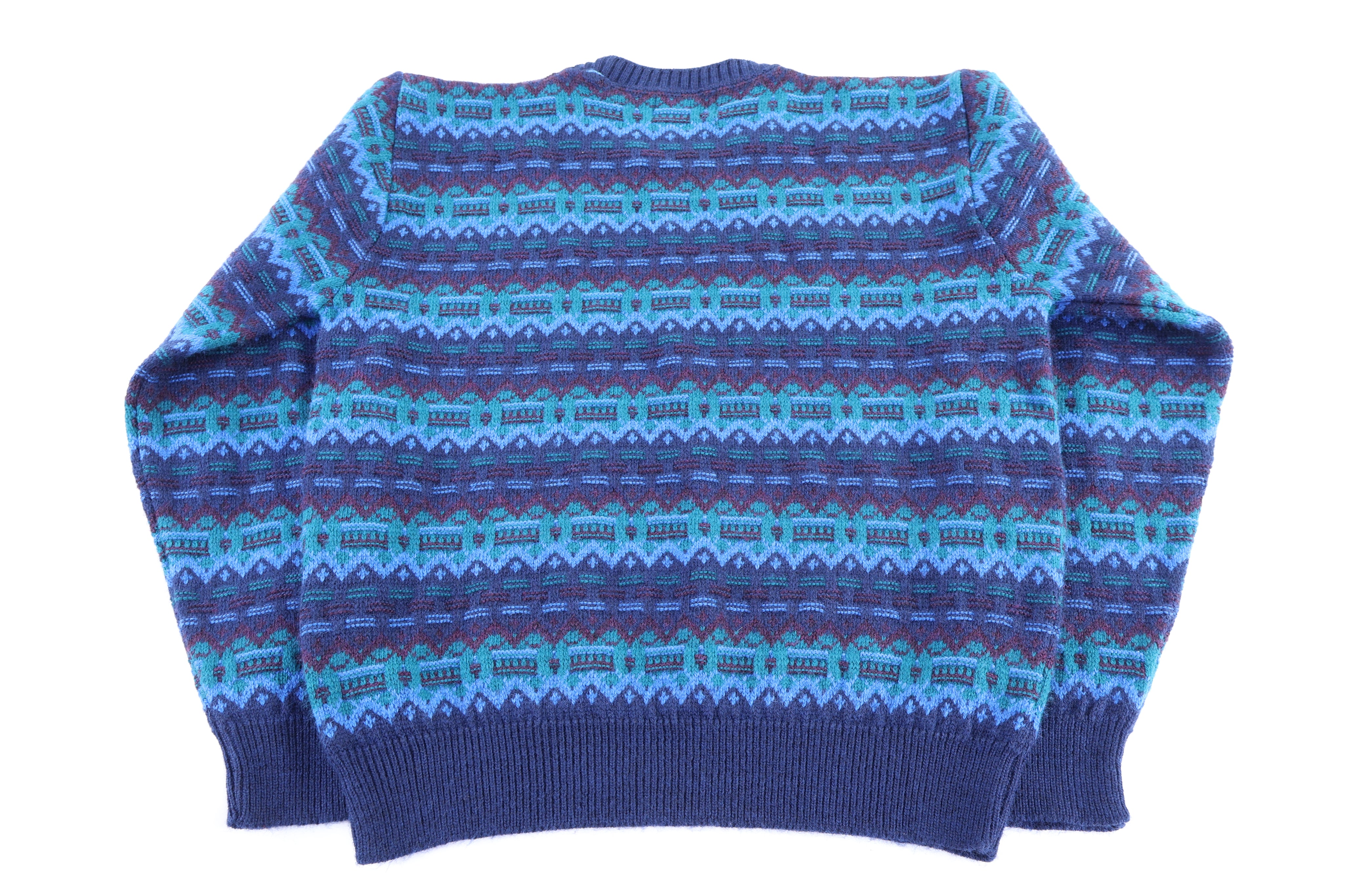 90's Red St. James Multicolor Knit Sweater