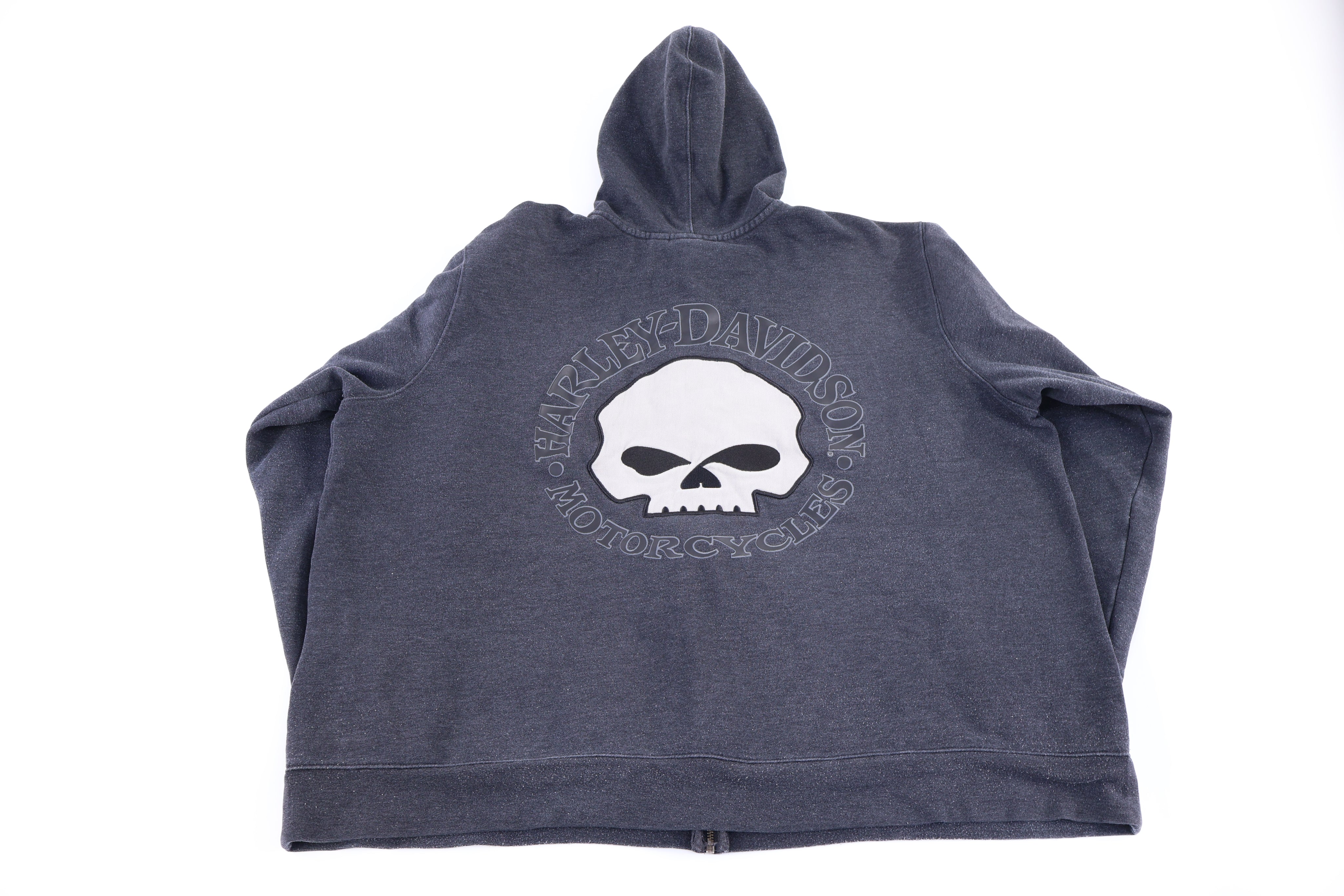 Harley Davidson Motorcycles Grey Full Zip Hoodie