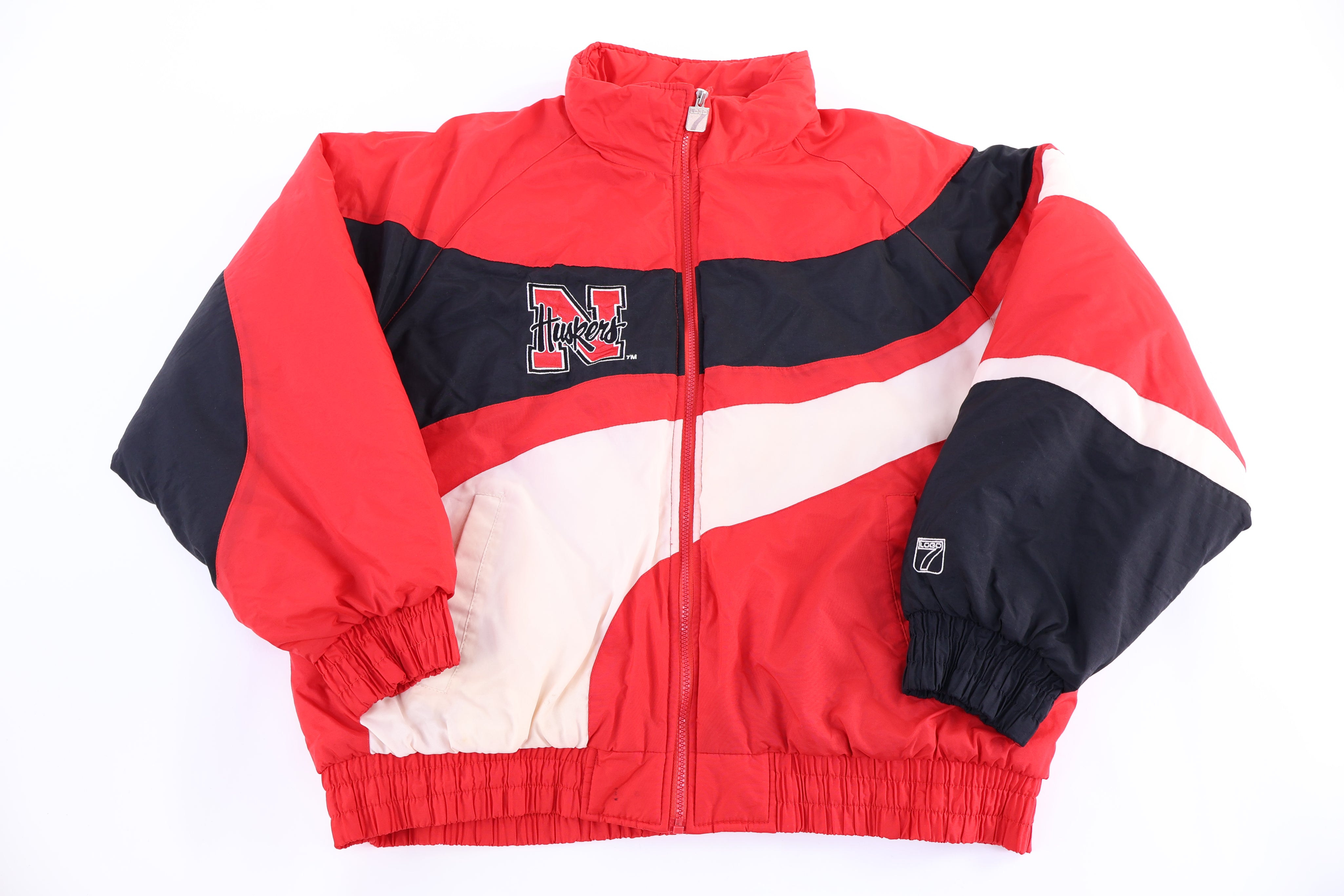 Vintage University of Nebraska Huskers Full Zip Puffer Jacket