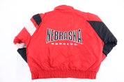 Vintage University of Nebraska Huskers Full Zip Puffer Jacket