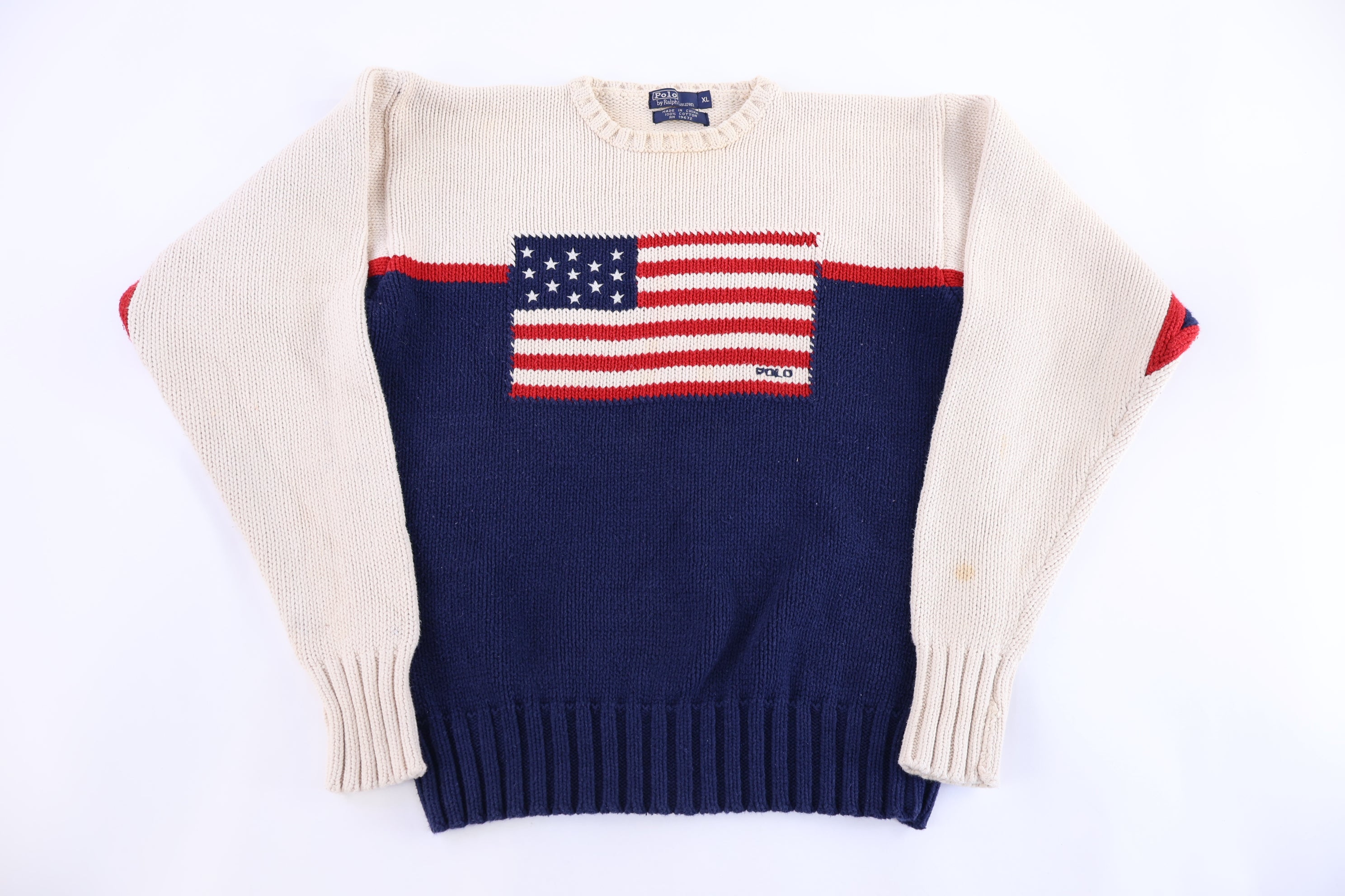 Women's Polo by Ralph Lauren American Flag Knit Sweater