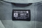 Carhartt Logo Patch Green Plaid LS Button Down