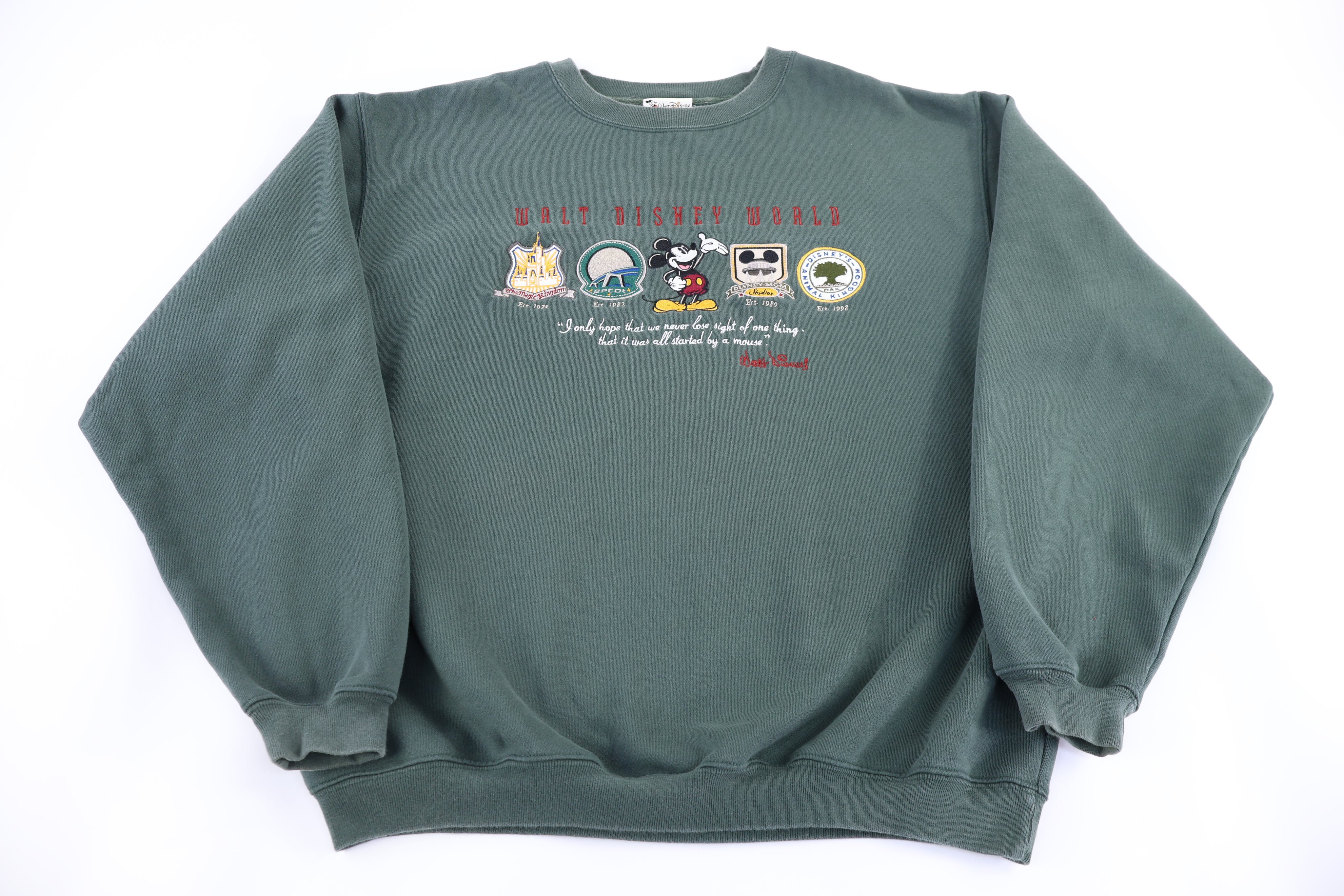 90's Walt Disney World Embroidered Sweatshirt