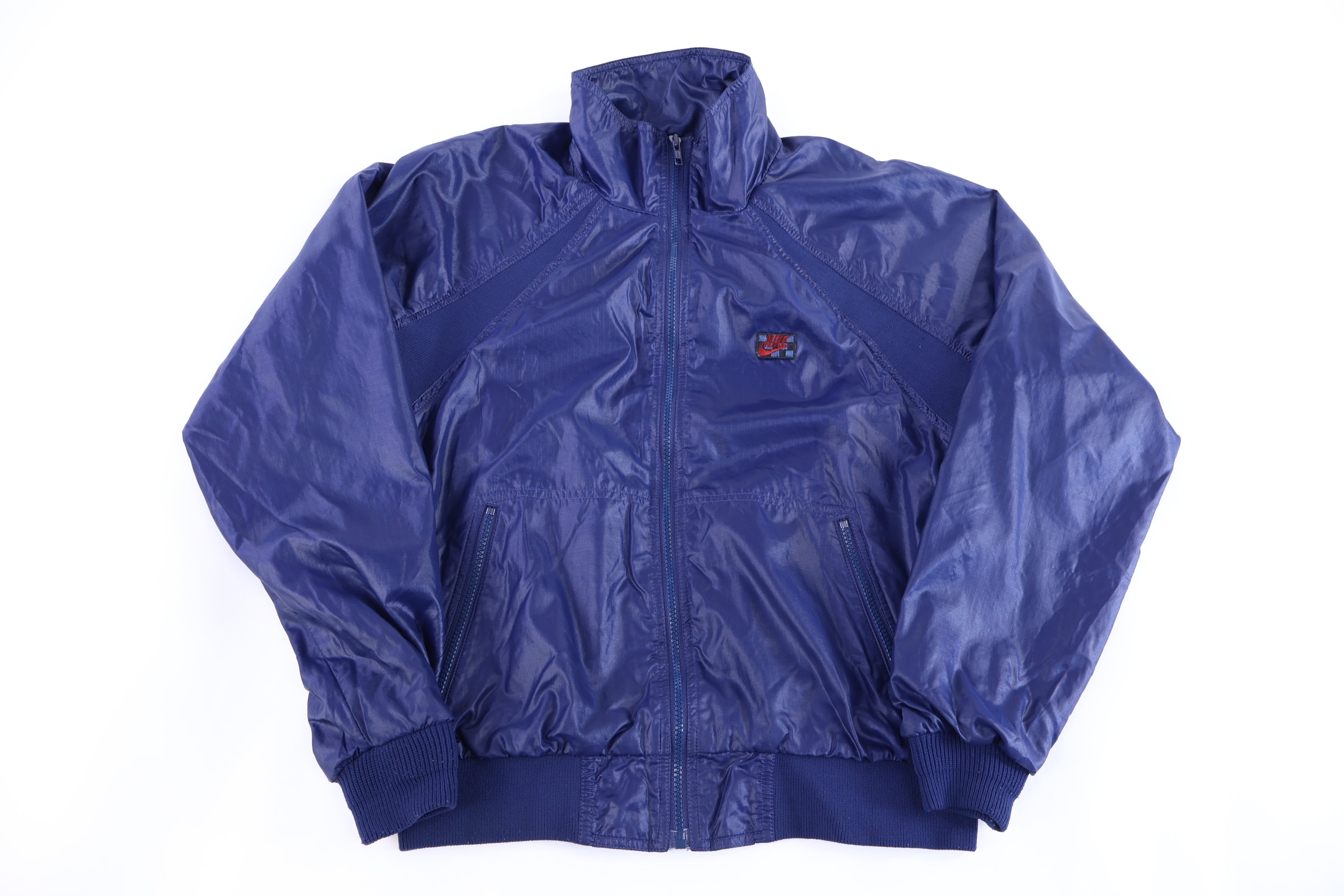 90's Nike Embroidered Logo Navy Full Zip Jacket