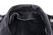 90's Black Leather Biker Jacket