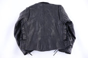 90's Black Leather Biker Jacket
