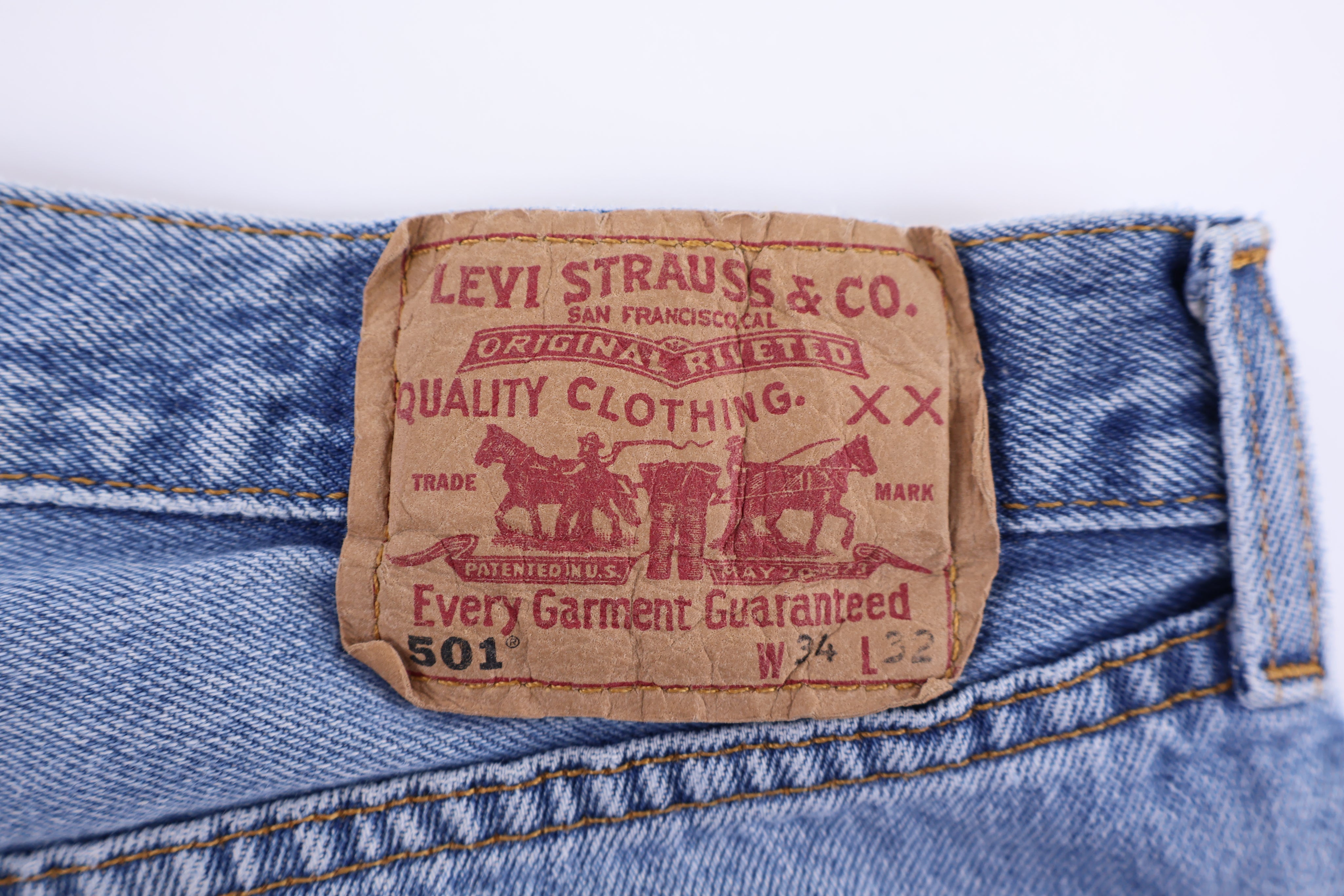 Vintage Levi's 501 Light Wash Denim Jeans
