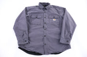 Carhartt Logo Patch Grey Rugged Flex Button Down