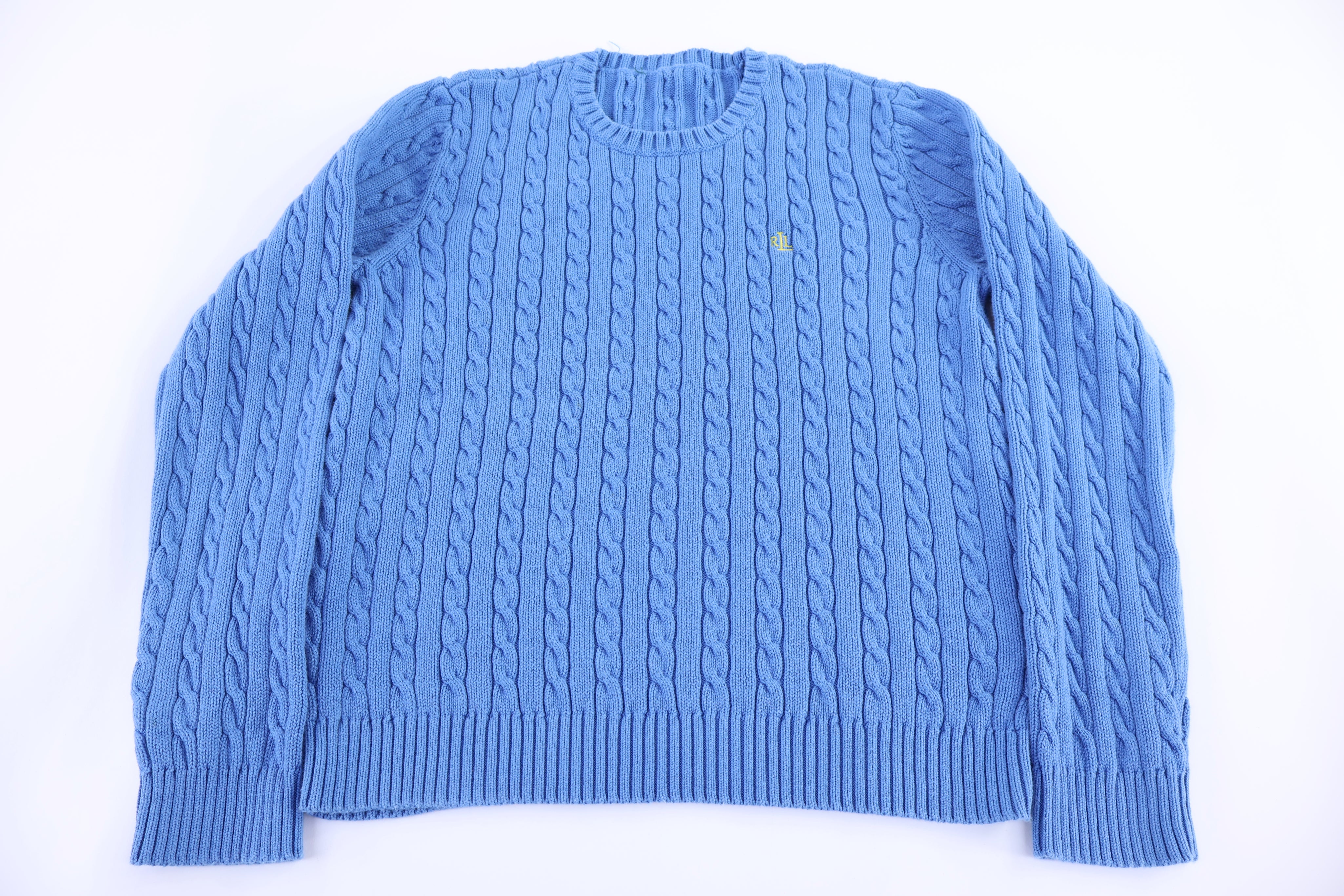 Women's Lauren Ralph Lauren Blue Cable Knit Sweater